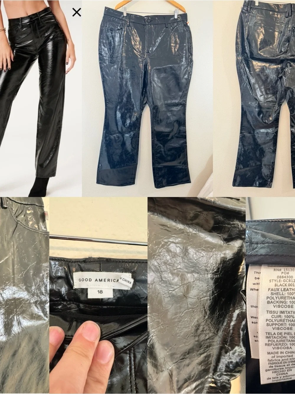 Good American 90s Vinyl Straight
Leg Pants - Picture 8 of 8
